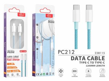 ELLIE PC212  DATA CABLE  TYPE-C TO TYPE-C 5A 1.2M